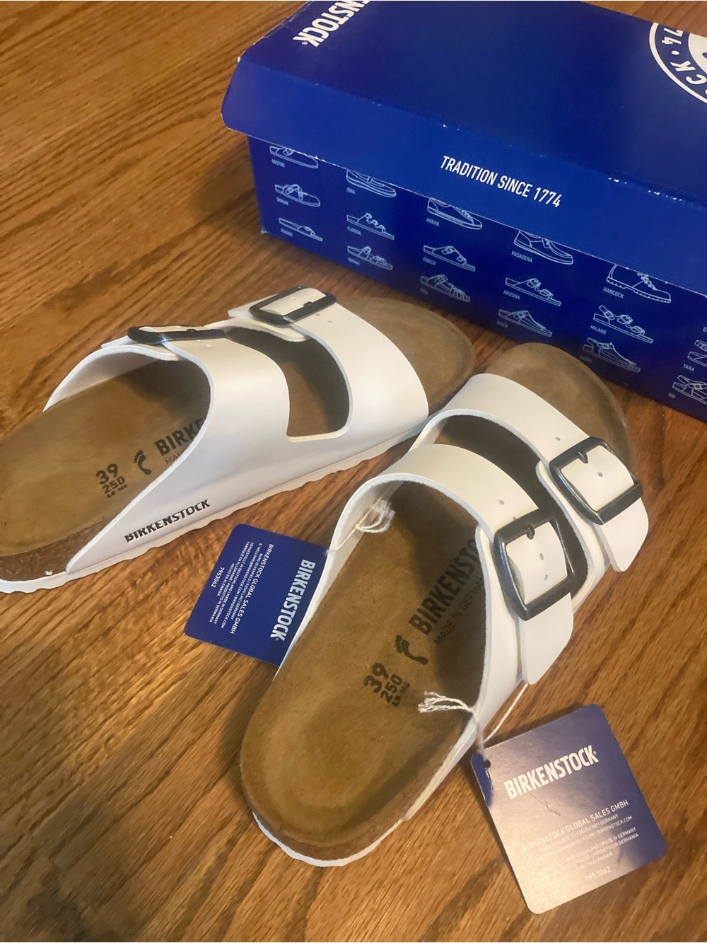 Birkenstock White Double Buckle Sandals